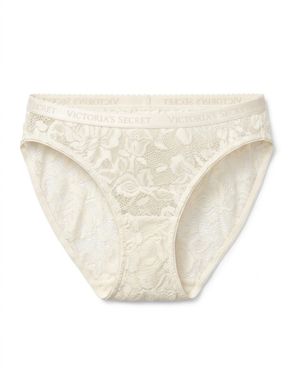 Victoria's Secret Ivory Lace Brief Panties Vintage 90's - size small